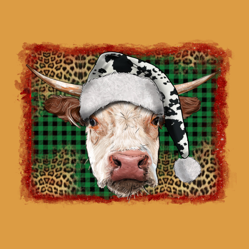 Merry Christmas Hereford Cow With Background Urban Heavy Tee by RanaPortraitStore | Teevron