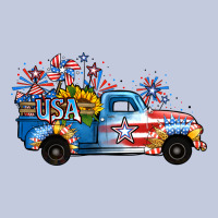 Usa 4th Of July Sunflower Truck Long Sleeve Tee | Teevron