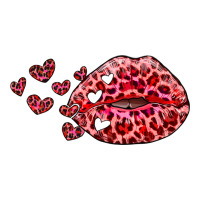 kiss with leopard and hearts | Teevron