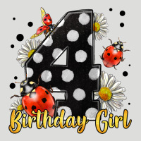 Ladybug Birthday Girl Age 4 Zipper Hoodie | Teevron