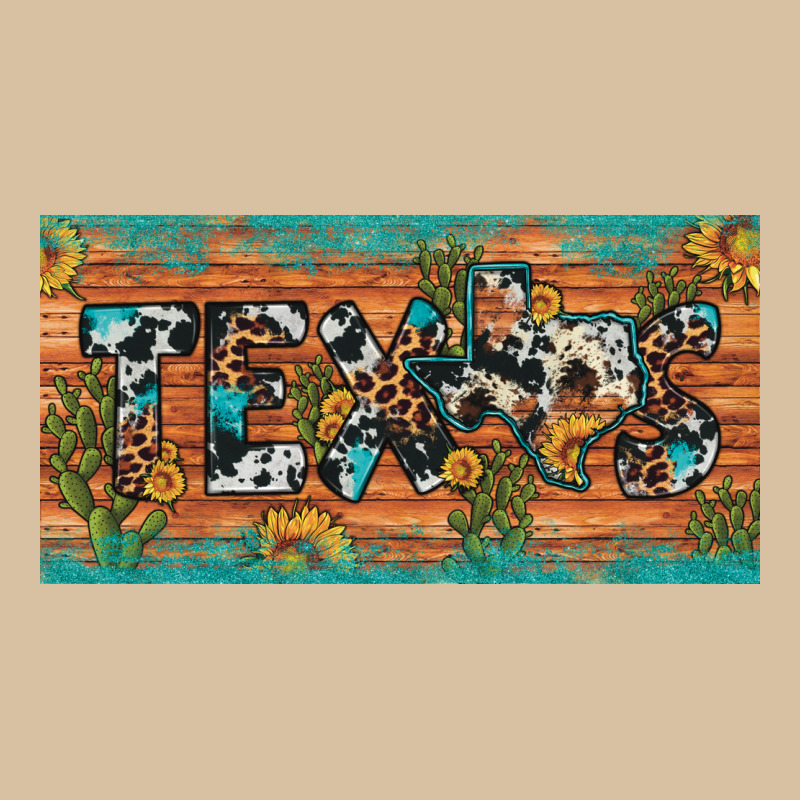 Texas Sunflower Cactus Cowhide Leopard Licence Plate Heavyweight Hoodie by Artiststas | Teevron