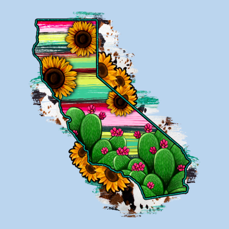 California Map Sunflower Cactus Serape Classic Tee by RanaPortraitStore | Teevron