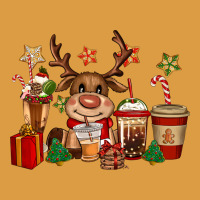 Reindeer Coffe Cups Christmas Urban Heavy Tee | Teevron