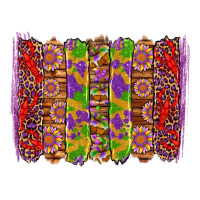 mardi gras crawfish brushstrokes | Teevron