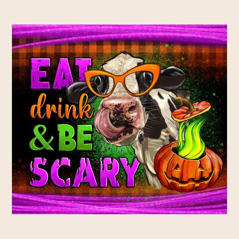 Eat Drink And Be Scary Cow Zipper Hoodie by LillyAllenDesigns | Teevron