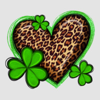 St Patricks Day Leopard Heart With Shamrocks Premium Sweatshirt | Teevron