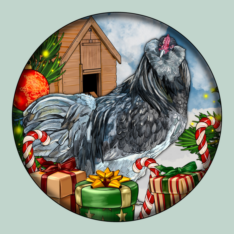 Ameraucana Rooster Christmas Zipper Hoodie by LillyAllenDesigns | Teevron