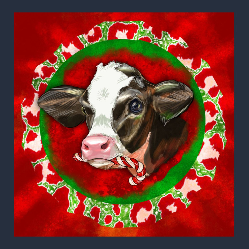Christmas Holstein Calf Face Zipper Hoodie by LillyAllenDesigns | Teevron