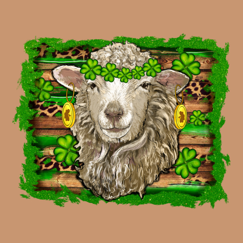 St Patricks Day Sheep Shamrock Gold  Serape Leopard Glitter Heavyweight Hoodie by Artiststas | Teevron