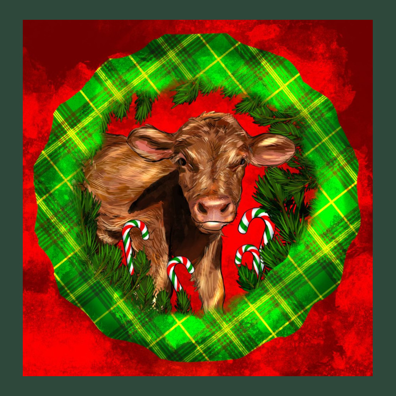 Christmas Red Angus Calf Zipper Hoodie by LillyAllenDesigns | Teevron