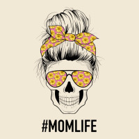 Yellow Flower On Pink Background Mom Skull Premium Tee | Teevron
