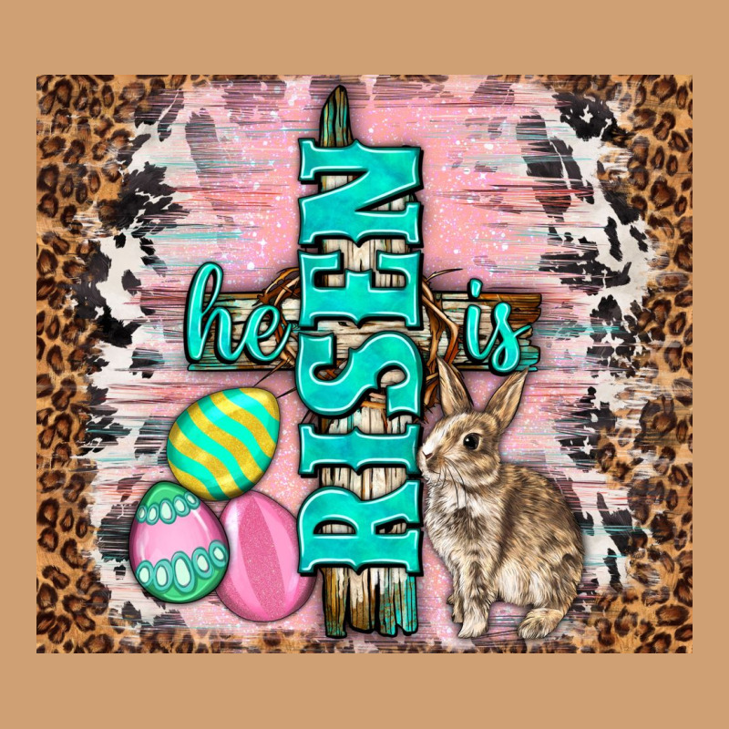 Western He Is Risen With Rabbit Vintage Tee by TumblerDesignByShophia | Teevron