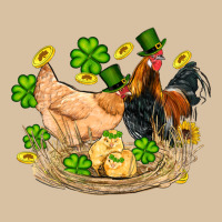 St Patricks Day Farm Chicken Rooster Chick  Shamrock Gold Heavyweight Hoodie | Teevron