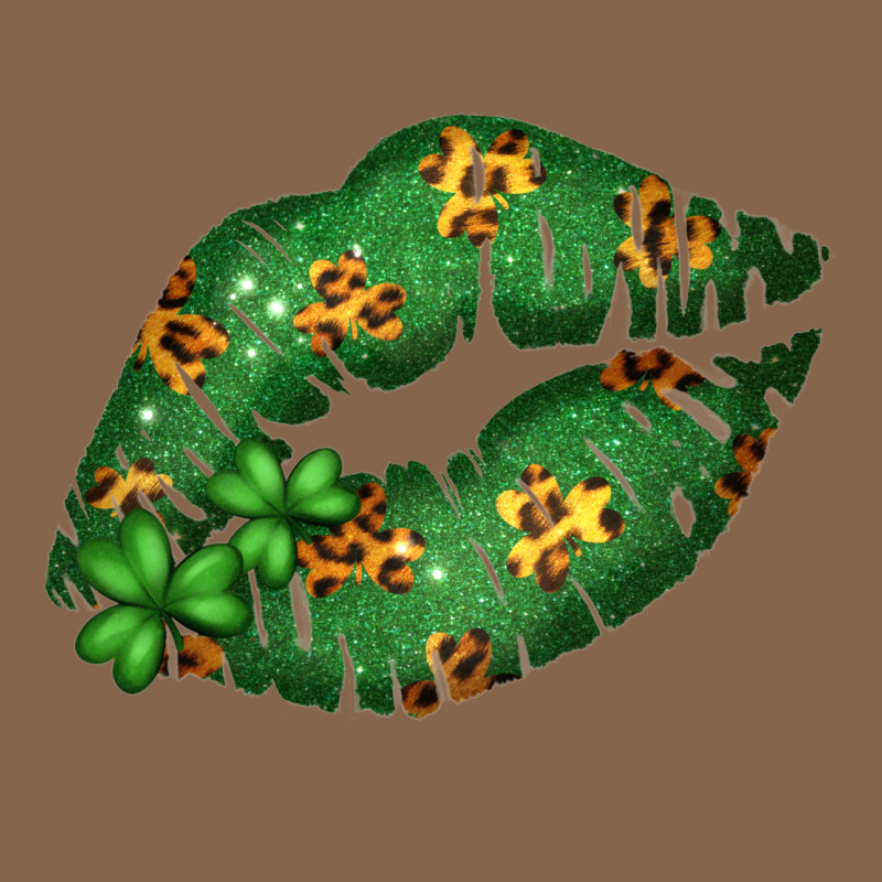 Green And Leopard Patterned Irish Day Lips Premium Tee by Bettercallsaul | Teevron