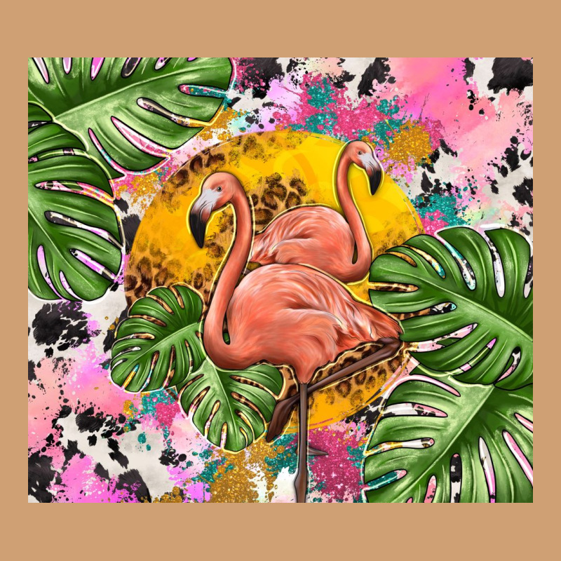 Flamingo With Leopard Vintage Tee by TumblerDesignByShophia | Teevron