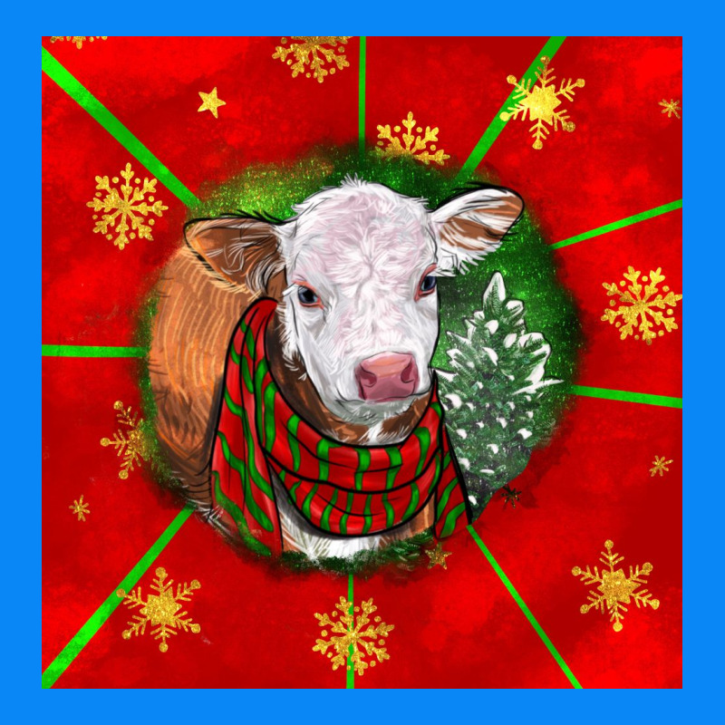 Christmas Hereford Calf Zipper Hoodie by LillyAllenDesigns | Teevron