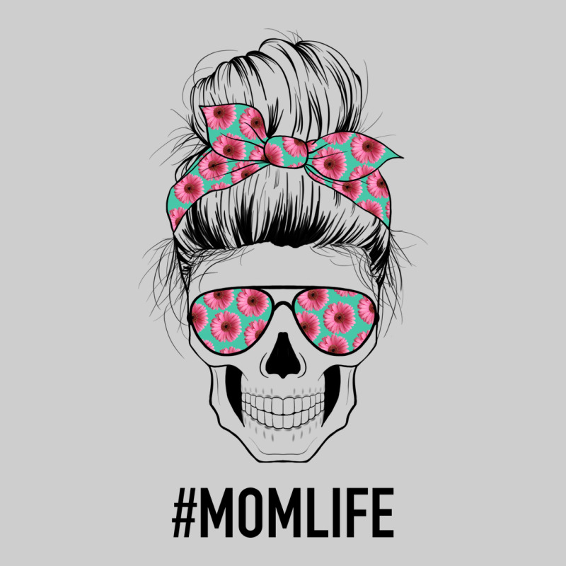 Pink Flower On Cyan Background Mom Skull Premium Tee by Bettercallsaul | Teevron