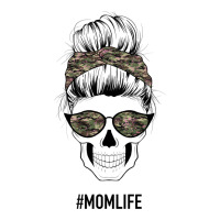 Feminine Camouflage Patterned Mom Skull Premium Tee | Teevron