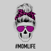 Purple Glitter, Leopard Patterned Mom Skull Premium Tee | Teevron