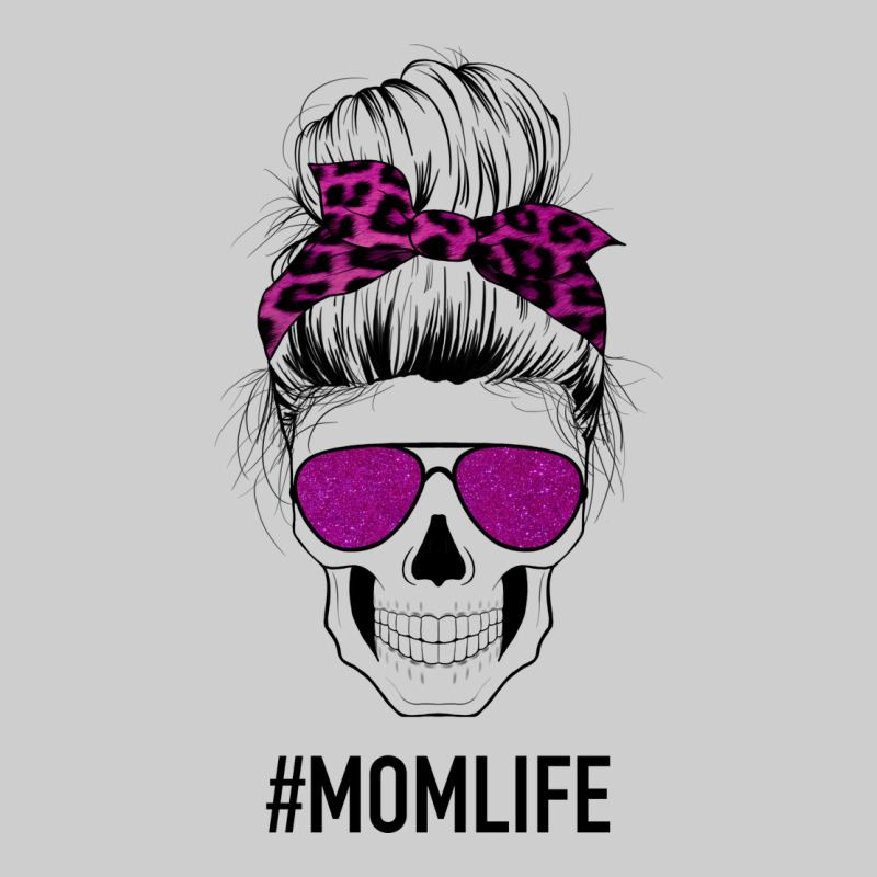 Purple Glitter, Leopard Patterned Mom Skull Premium Tee by Bettercallsaul | Teevron