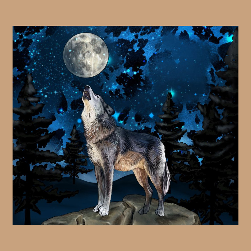 Wolf Howling At The Moon Vintage Tee by TumblerDesignByShophia | Teevron
