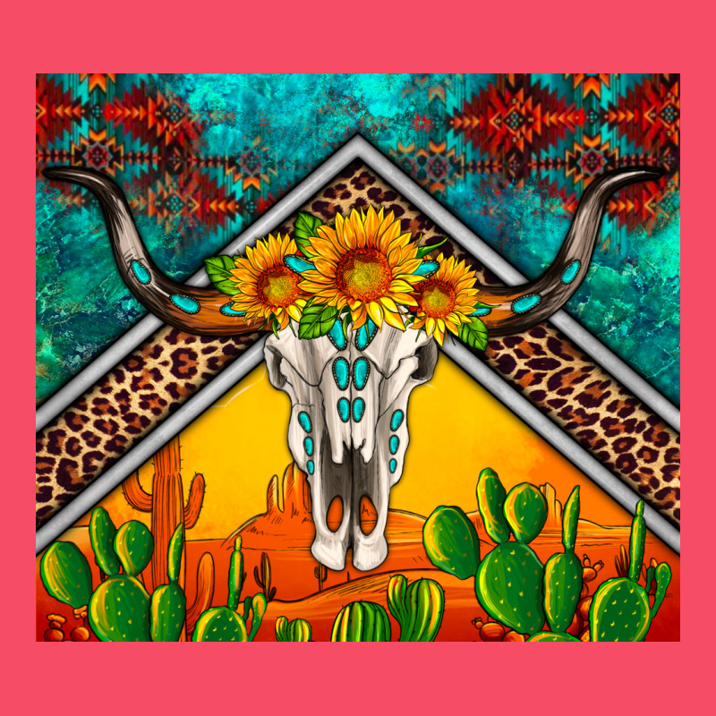 Western Sunflowers Longhorn Bull Skull Premium Sweatshirt by Artiststas | Teevron