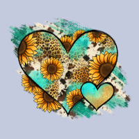 Leopard Sunflower Cowhide Glitter Heart Long Sleeve Tee | Teevron