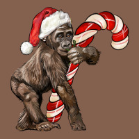 Christmas Candy Cane Baby Gorilla Zipper Hoodie | Teevron