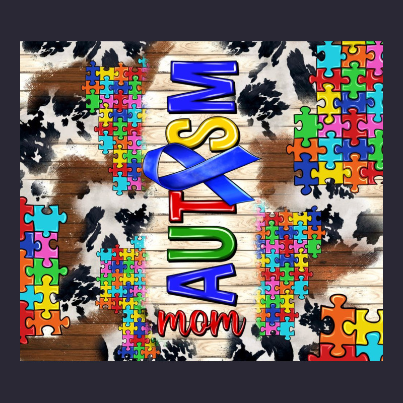 Autism Mom Puzzle Ribbon Vintage Tee by TumblerDesignByShophia | Teevron