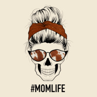 Western Brown Glitter Cowhide Patterned Mom Skull Premium Tee | Teevron