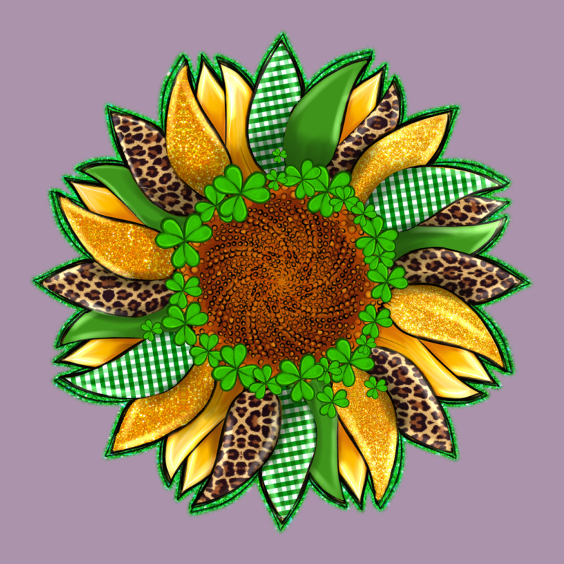 St Patricks Sunflower With Leopard  Shamrock And Glitter Heavyweight Hoodie by Artiststas | Teevron