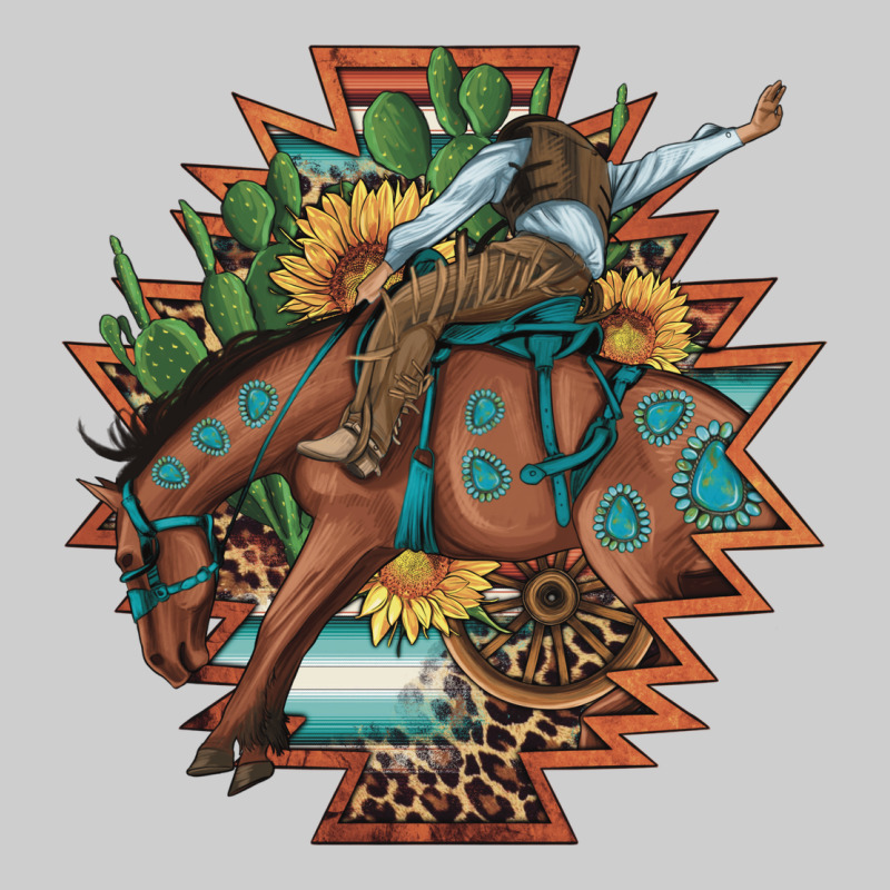 Bucking Bronco Aztec Shape Background Premium Sweatshirt by Artiststas | Teevron
