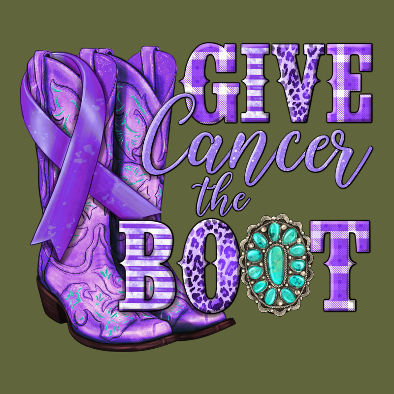 Give Cancer The Boot Purple Ribbon Classic Tee by NancyCooperArtShop | Teevron