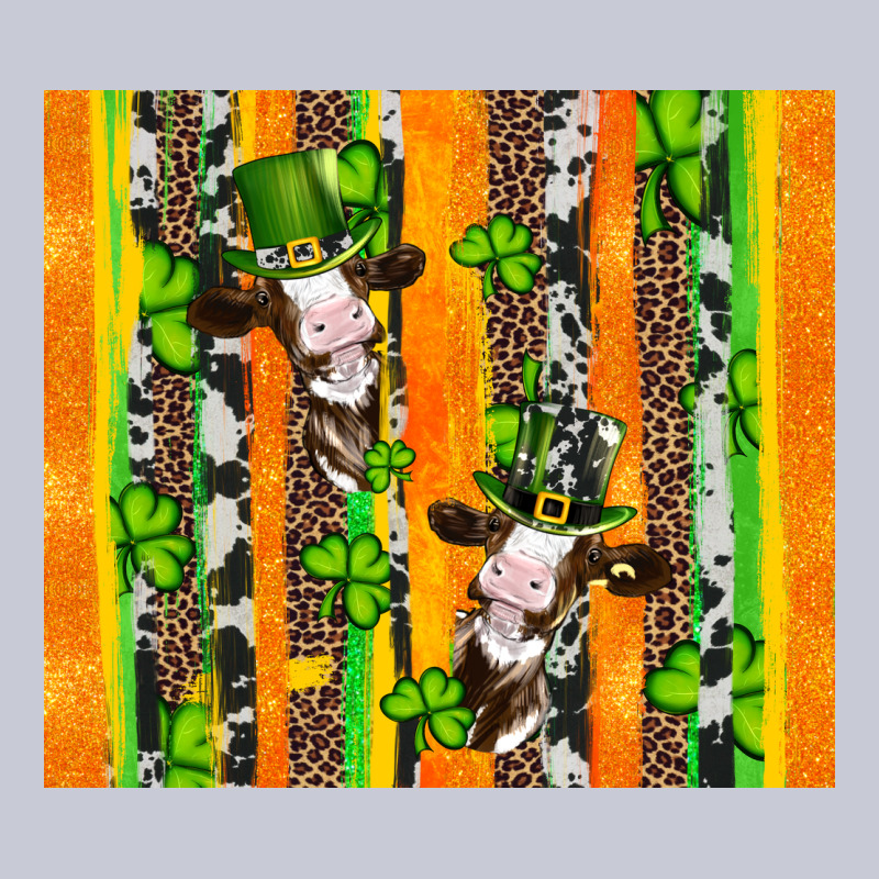 St Patricks Cow And Shamrock With Cowhide Heavyweight Hoodie by Artiststas | Teevron