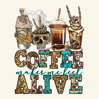 Coffee Makes Me Feel Alive Skeleton Coffee Cups Premium Hoodie | Teevron