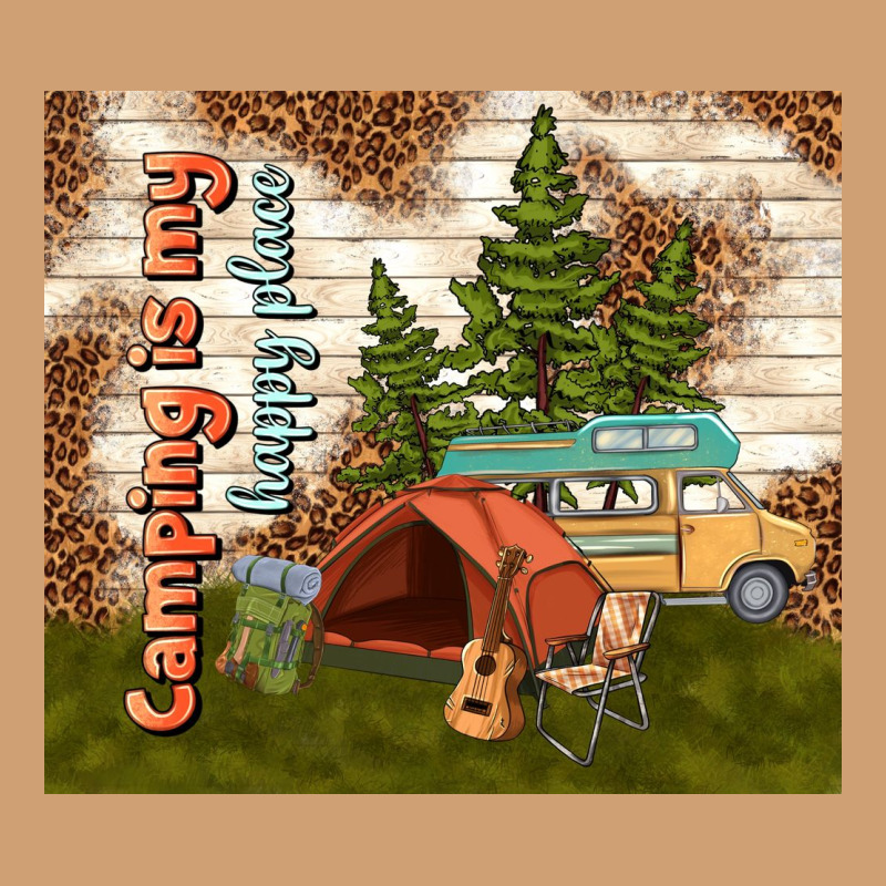 Camping Is My Happy Place Vintage Tee by TumblerDesignByShophia | Teevron
