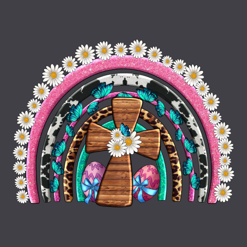 Easter Cross Daisy Egg Rainbow Heavyweight Hoodie by Artiststas | Teevron
