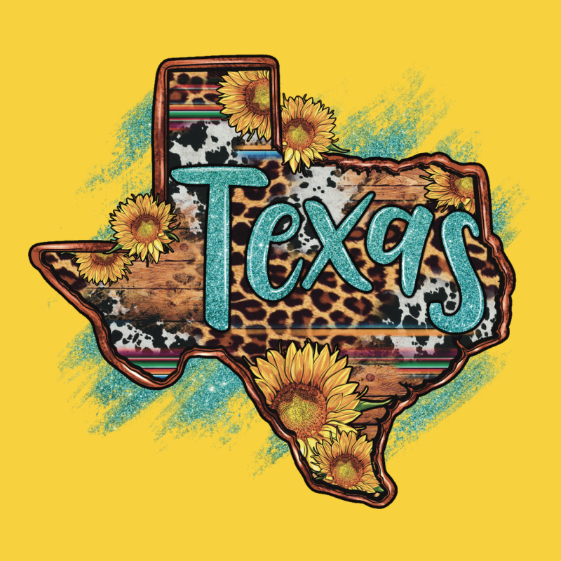 Leopard Cowhide Sunflower Texas Map Premium Sweatshirt by Artiststas | Teevron