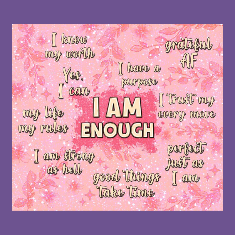 I Am Enough With Glitter Vintage Tee by TumblerDesignByShophia | Teevron