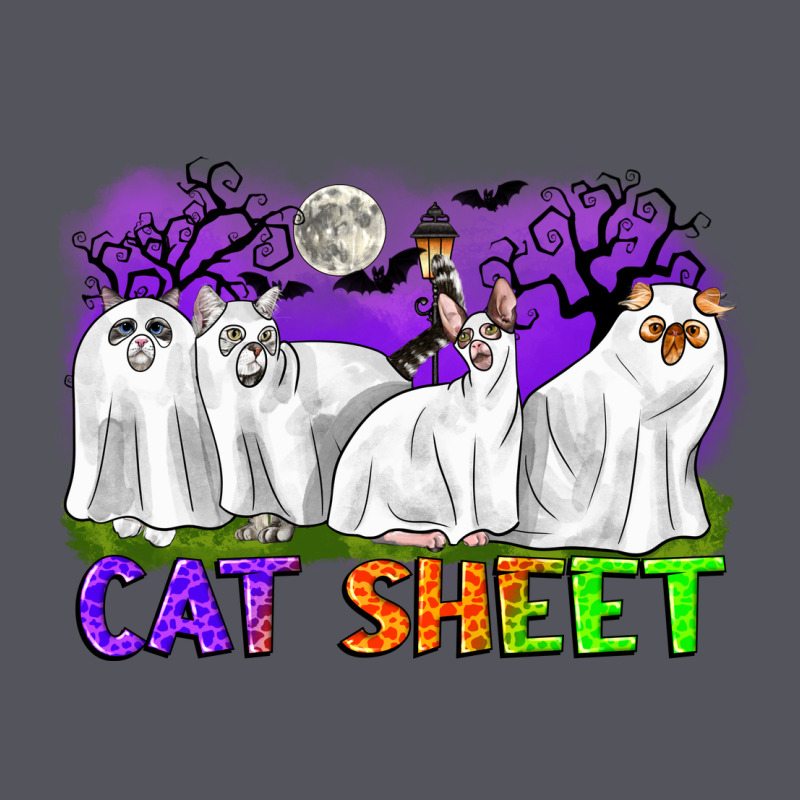 Cat Sheet Ghost Cats Halloween Vintage Hoodie by CowGirlArtShop | Teevron