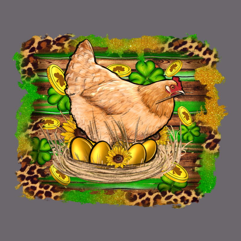 St Patricks Day Farm Chicken Gold Eggs Leopard Serape Glitter Premium Sweatshirt by Artiststas | Teevron
