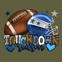 Touchdown Season American Football Blue Team Color Vintage Tee | Teevron