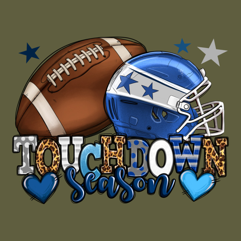 Touchdown Season American Football Blue Team Color Vintage Tee by HowdyJamesFarm | Teevron