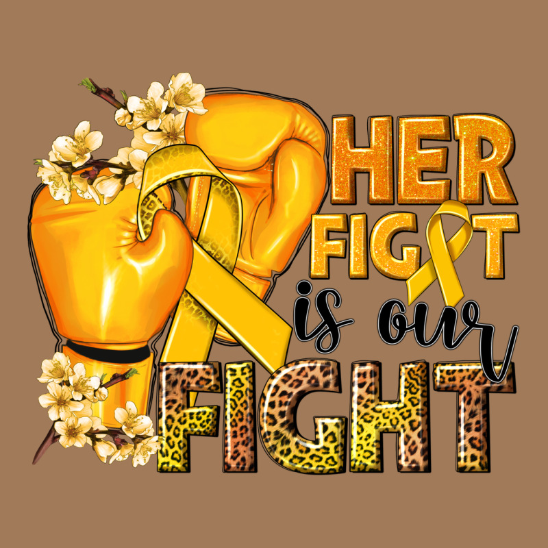 Her Fight Is Our Fight Childhood Cancer Yellow Classic Tee by NancyCooperArtShop | Teevron
