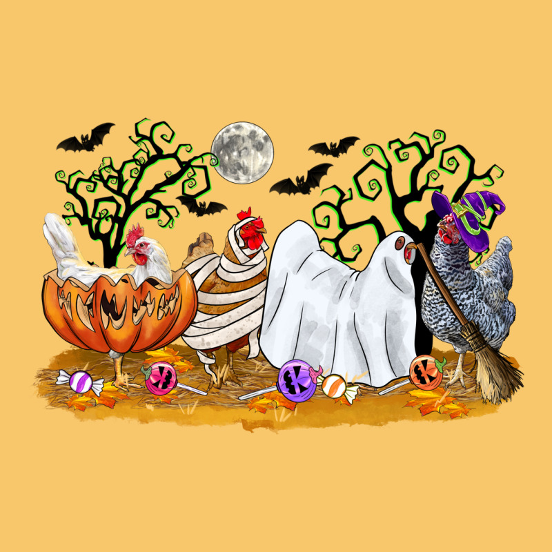 Halloween Chicken Vintage Hoodie by CowGirlArtShop | Teevron