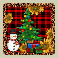 Snowman Trees Coaster Heavy Core Tee | Teevron