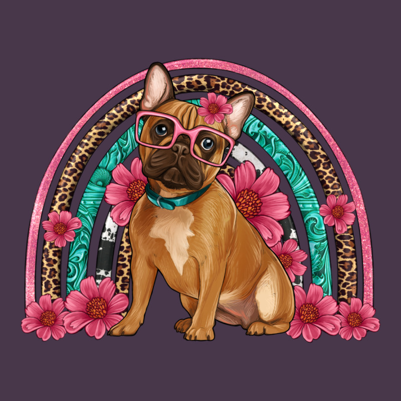 French Bulldog Floral Rainbow Heavyweight Hoodie by Artiststas | Teevron