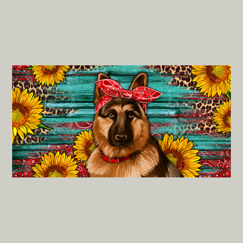 German Shepherd With Sunflowers License Plate Heavyweight Hoodie by Artiststas | Teevron