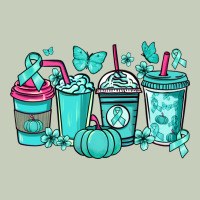 Ovarian Cancer Coffee Cups Teal Ribbon Classic Tee | Teevron
