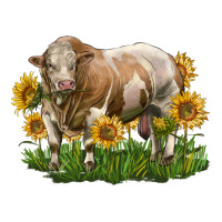 simmental bull with sunflowers | Teevron